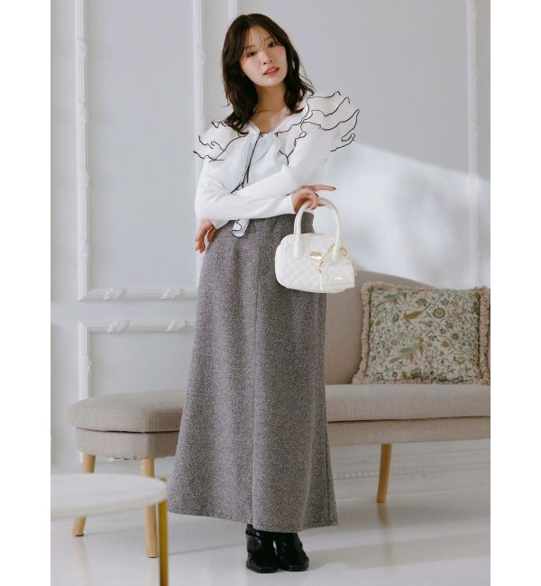 MERCURYDUO「ウエストレイヤードナロースカート」|スカート|