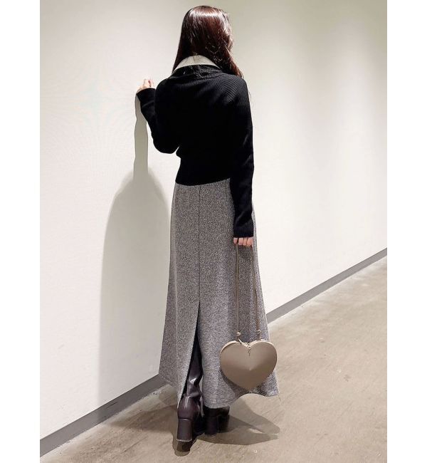 MERCURYDUO「ウエストレイヤードナロースカート」|スカート|