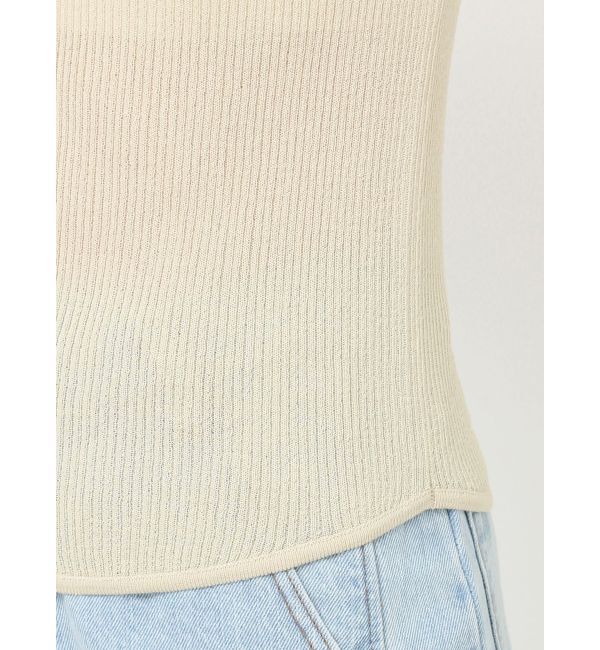 LAGUNAMOON「ハートハーフスリーブシアーニットトップス」|ニット・セーター|