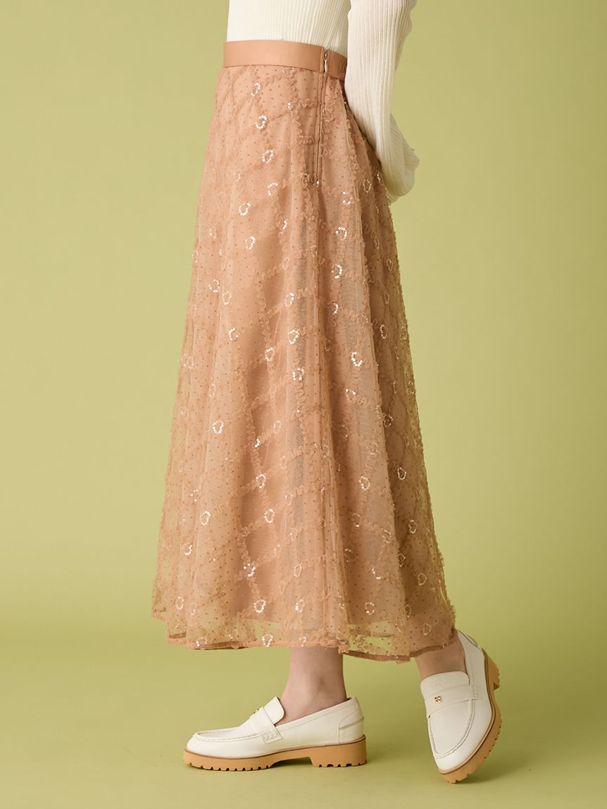 FURFUR「フリルチェックチュールスカート」|スカート|