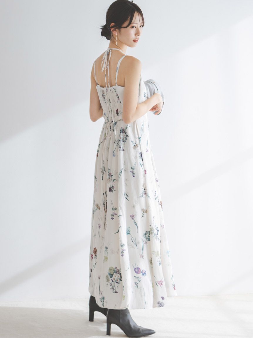 SNIDEL「カーデセットフローラルプリントキャミワンピース」|ワンピース|