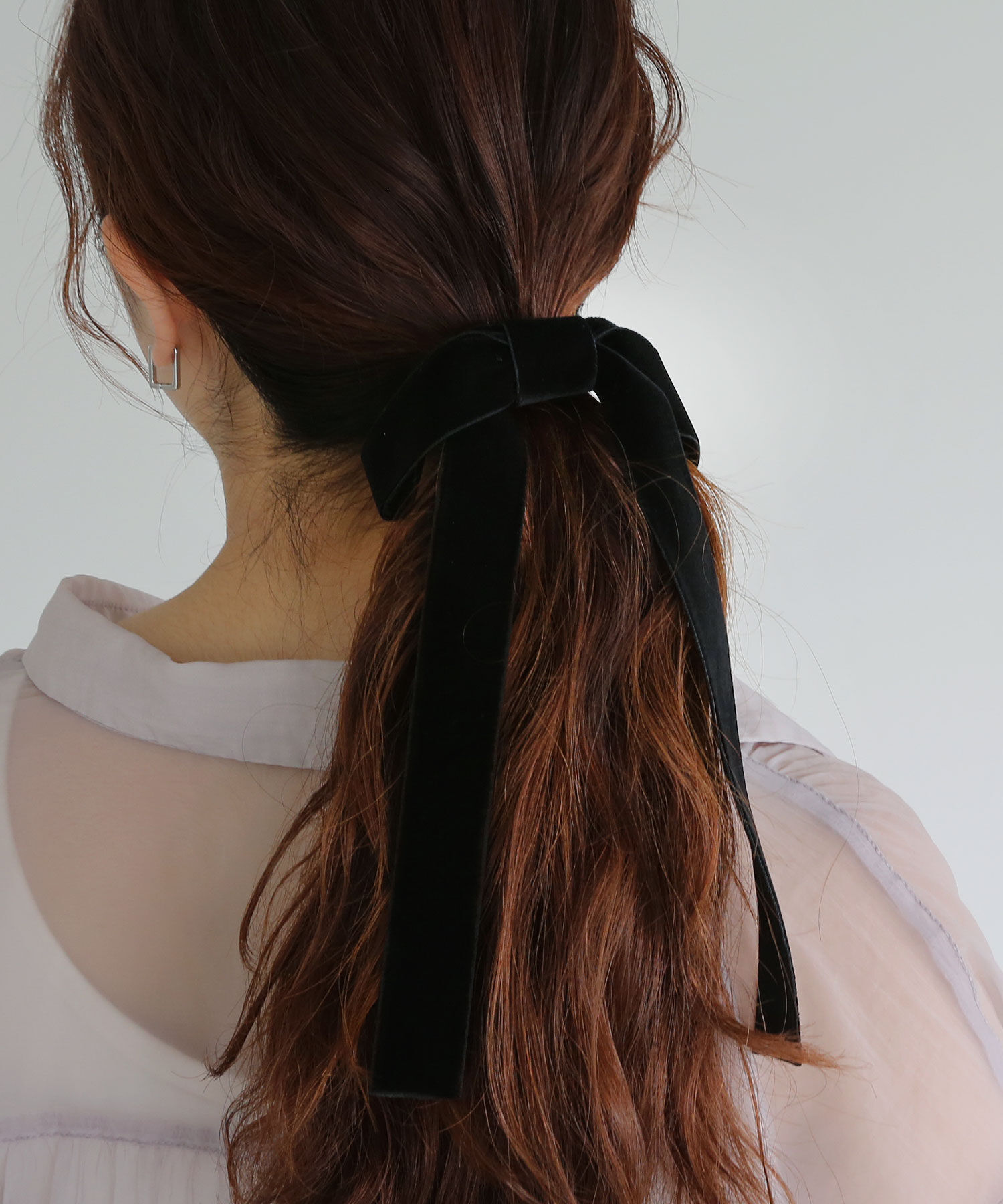 colleca la「両面ベロア ロングリボンヘアカフ/ヘアフック」|その他|ブラック