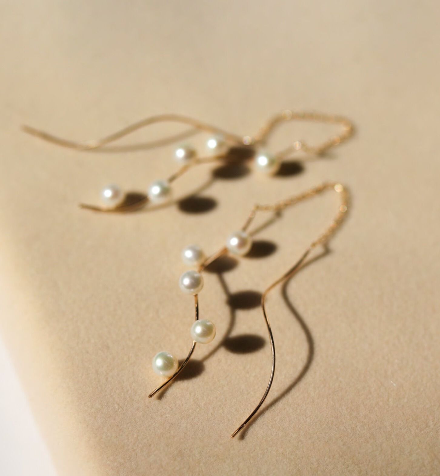  「パール ロング ピアス| K10YG」|ピアス|