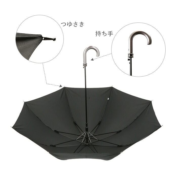 BACKYARD FAMILY「傘 メンズ 大きい 通販 70cm 紳士傘 長傘 かさ 70 軽量 グラスファイバー骨 丈夫」|傘|
