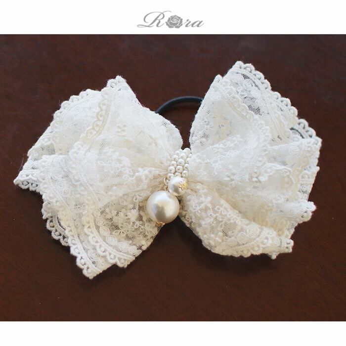 BACKYARD FAMILY「Rora ヘアゴム キッズ 通販 ノンノン 髪ゴム 髪飾り 髪留め リボン レース 大きい パール」|その他|