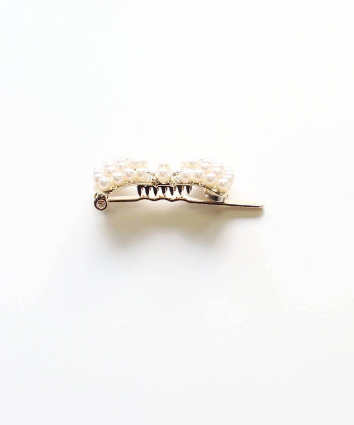 BACKYARD FAMILY「Rora ヘアクリップ キッズ 通販 サラン リボンヘアクリップ ヘアピン 髪飾り 髪留め パール」|その他|