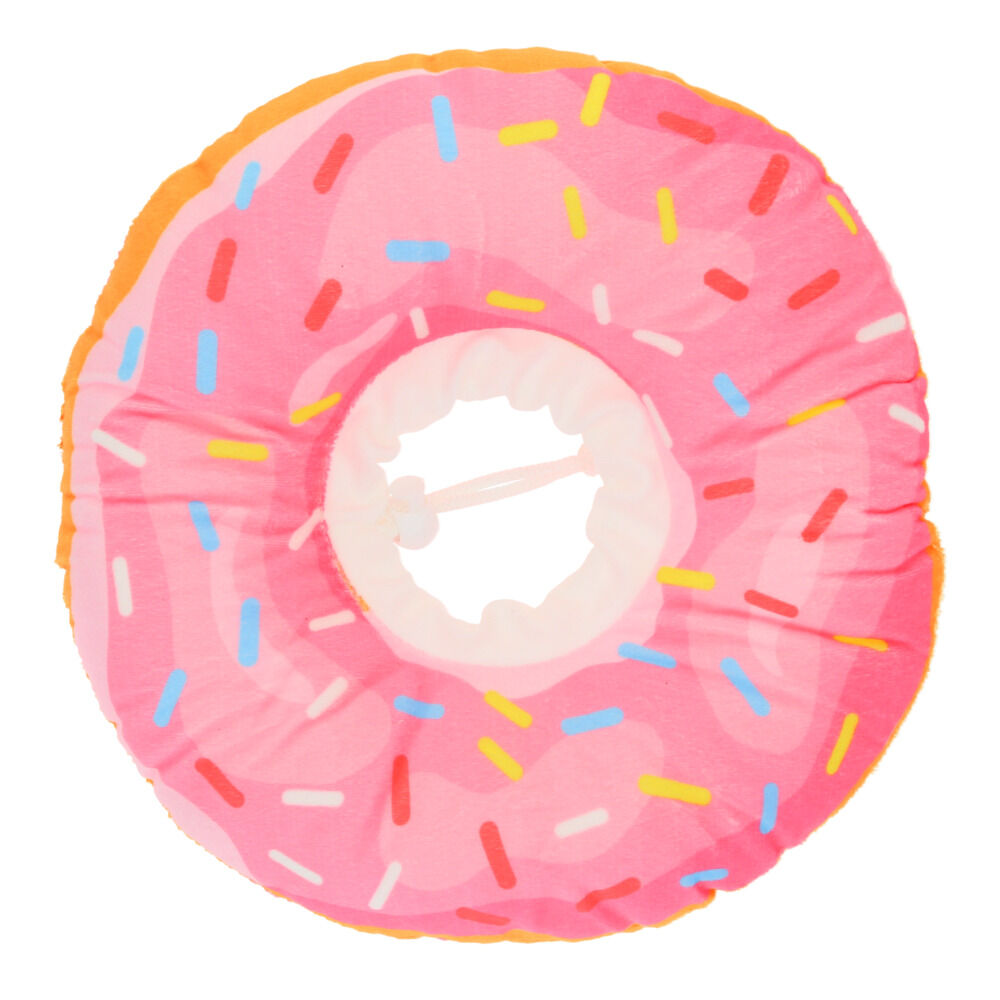 BACKYARD FAMILY「エリザベスカラー ソフト 通販 犬 猫 いぬ ネコ グッズ おしゃれ かわいい ドーナツ 小型犬」|その他|ピンク1