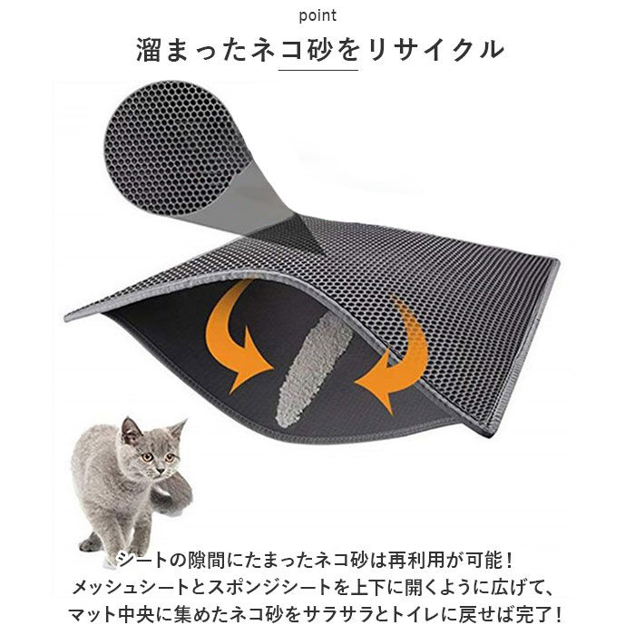 BACKYARD FAMILY「砂取りマット 通販 猫砂マット 猫砂 飛び散り防止 トイレマット 猫用 犬用 ペット用」|その他|