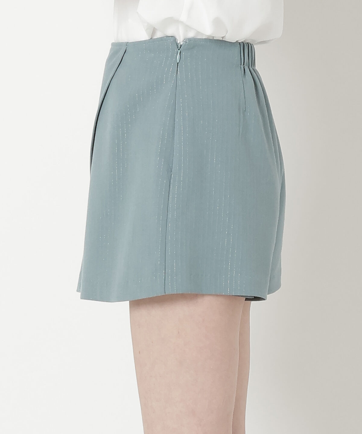 REDYAZEL「ラメストライプラップミニスカパン」|キュロット|