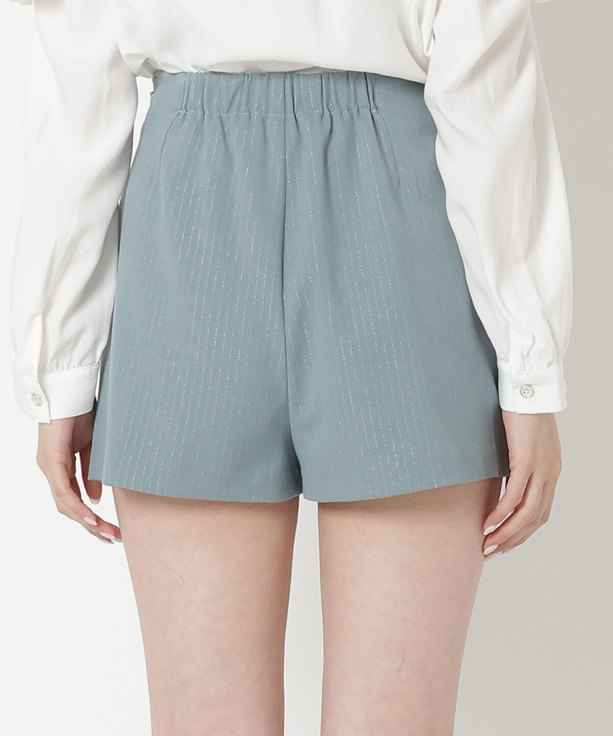 REDYAZEL「ラメストライプラップミニスカパン」|キュロット|