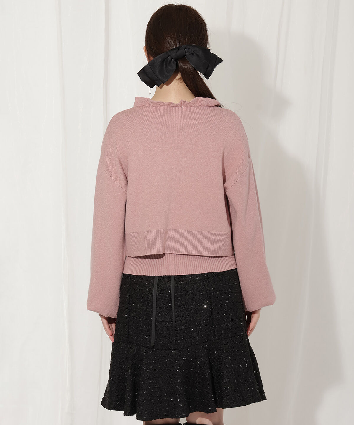 WILLSELECTION「フリルカーディガン&times;リボンキャミセット」|カーディガン|