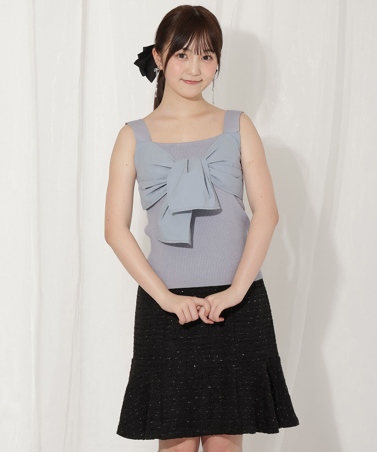 WILLSELECTION「フリルカーディガン&times;リボンキャミセット」|カーディガン|