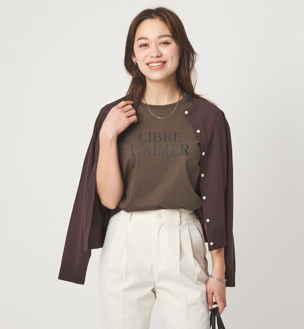 UNITED ARROWS green label relaxing「ロゴ ショートスリーブ プルオーバー カットソー 接触冷感」|Tシャツ・カットソー|