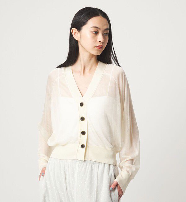 EMMEL REFINES「＜EMMEL REFINES＞EM HW ラメシアー カーディガン」|カーディガン|