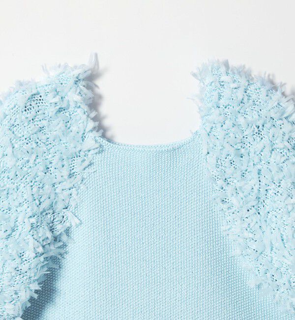 EMMEL REFINES「＜EMMEL REFINES＞EM HW テープヤーン ショートスリーブ ニット」|ニット・セーター|