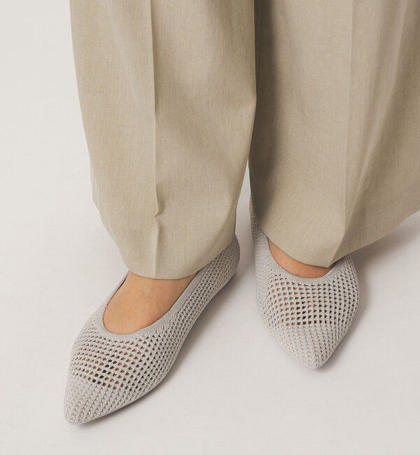 UNITED ARROWS green label relaxing「ウェルネスシアー ポインテッド フラットシューズ / ニットシューズ」|ローファー|