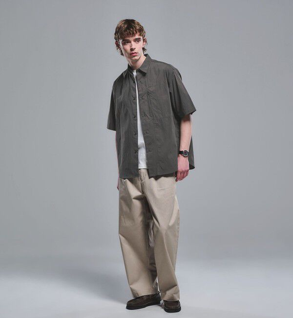 UNITED ARROWS green label relaxing「WONDER CLOTH ジャストルーズ レギュラーカラー 半袖 シャツ -ストレッチ・接触冷感・吸水速乾-」|シャツ・ブラウス|