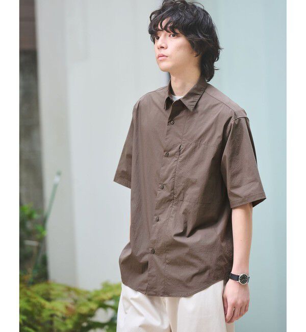 UNITED ARROWS green label relaxing「WONDER CLOTH ジャストルーズ レギュラーカラー 半袖 シャツ -ストレッチ・接触冷感・吸水速乾-」|シャツ・ブラウス|MOCA