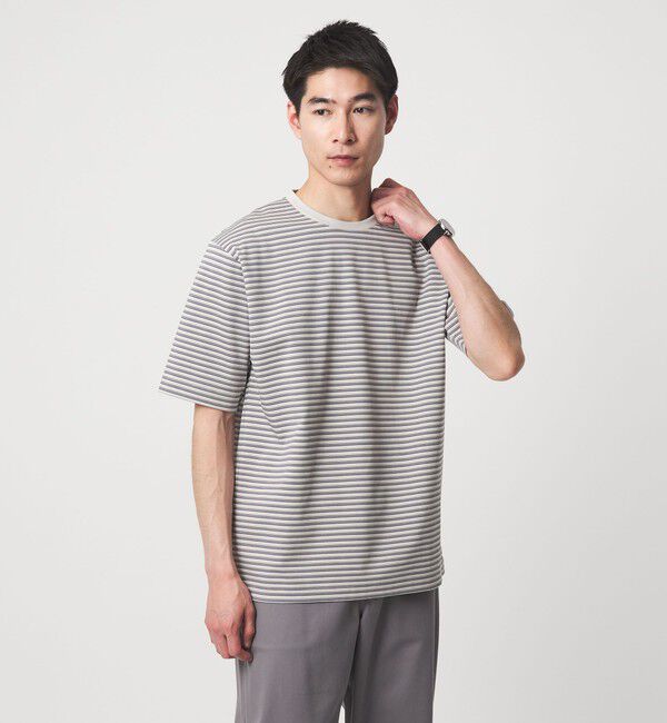 UNITED ARROWS green label relaxing「ポンチ ボーダー クルーネック 半袖 Tシャツ カットソー」|Tシャツ・カットソー|