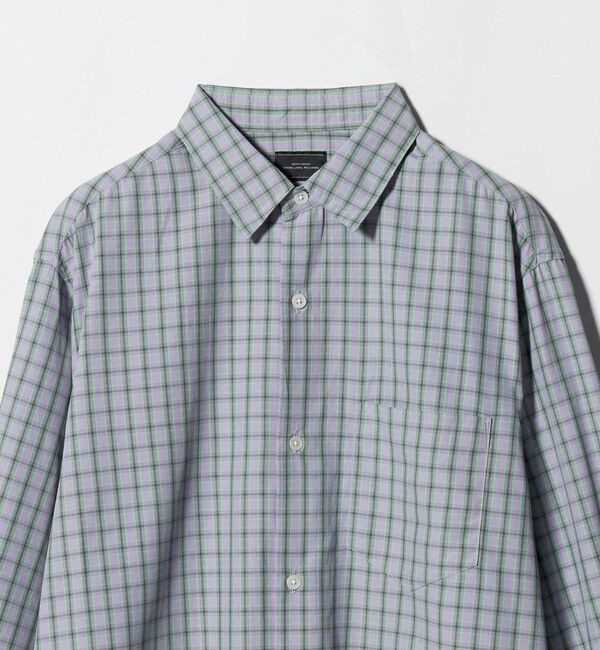 UNITED ARROWS green label relaxing「ナイロン コットン チェック ジャストルーズ 長袖 シャツ」|シャツ・ブラウス|
