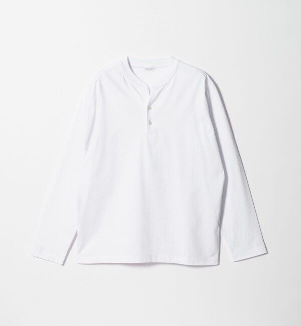 BEAUTY&YOUTH UNITED ARROWS「【WEB限定 WARDROBE SMART】クリア ガスコットン ヘンリーネック カットソー【抗菌・防臭】」|Tシャツ・カットソー|
