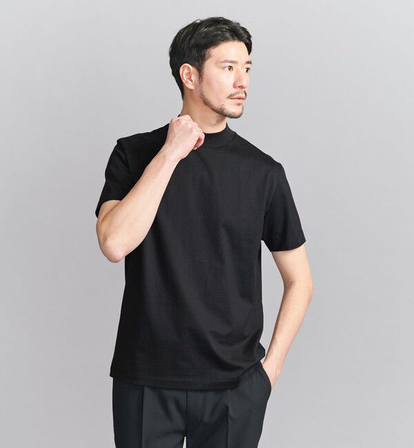 BEAUTY&YOUTH UNITED ARROWS「【WEB限定 WARDROBE SMART】クリア  ガスコットン モックネック カットソー【抗菌・防臭】」|Tシャツ・カットソー|