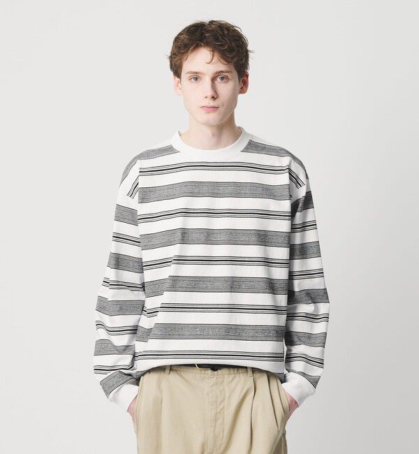 BEAUTY&YOUTH UNITED ARROWS「12oz ヘビーウェイト ボーダー クルーネック カットソー」|Tシャツ・カットソー|