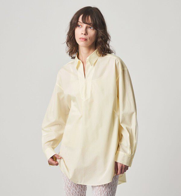 STEVEN ALAN「＜Steven Alan＞コットン スキッパー シャツ」|シャツ・ブラウス|OFF WHITE