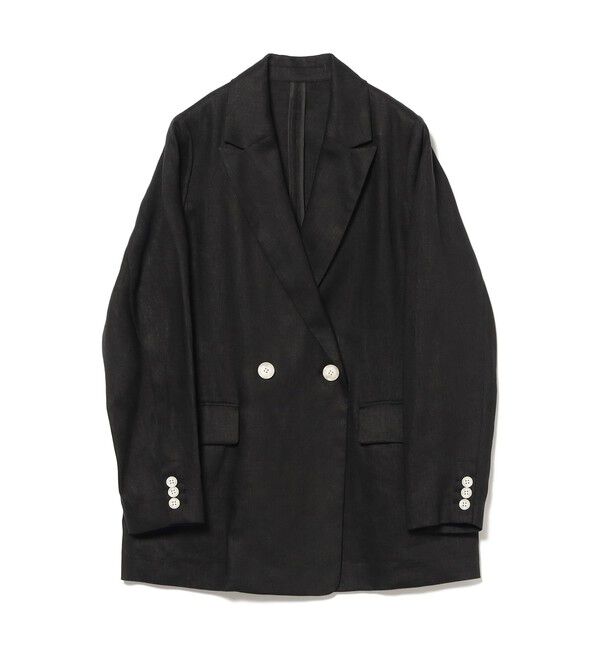 Demi-Luxe BEAMS 「ダブルブレスト リネン ジャケット」|ダッフルコート|