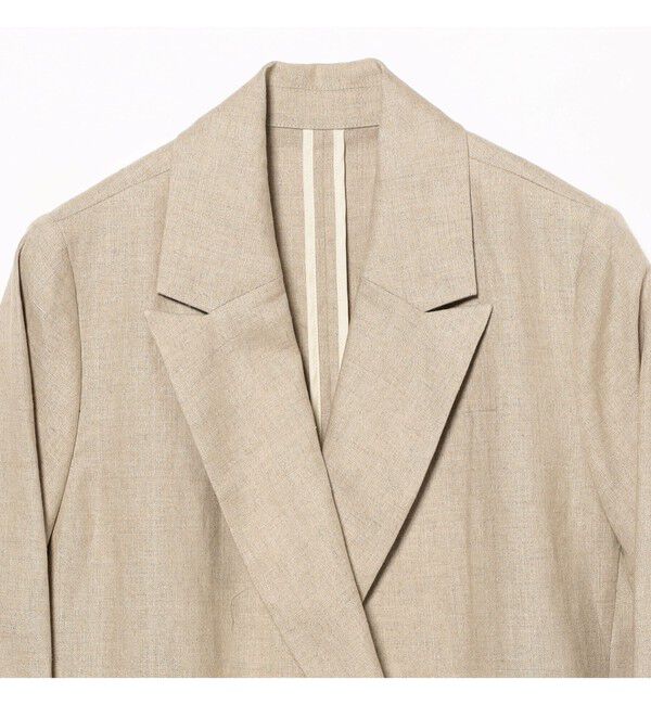Demi-Luxe BEAMS 「ダブルブレスト リネン ジャケット」|ダッフルコート|