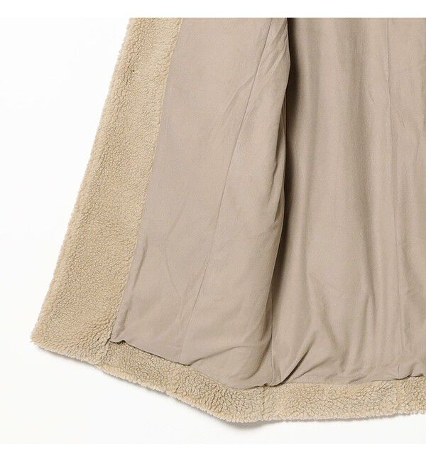 Ray BEAMS 「GYMPHLEX / ボア ノーカラー コート」|ダッフルコート|