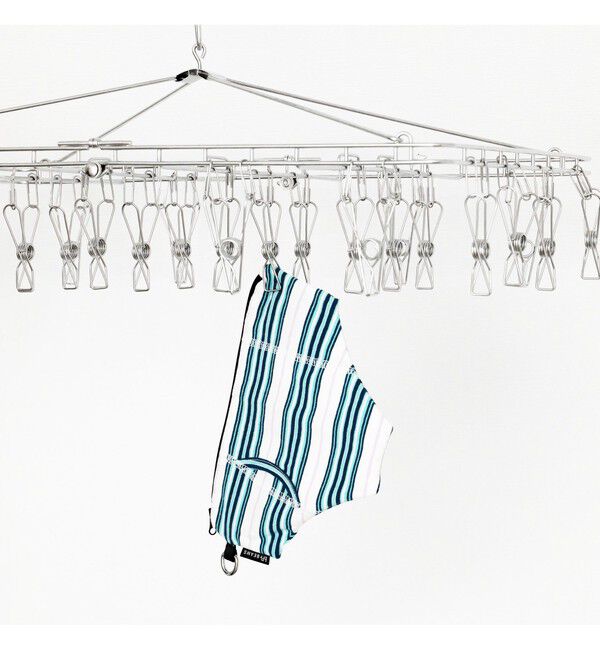 BEAMS「ボーダー ポーチ」|ポーチ|WHITE