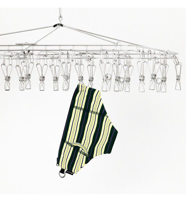 BEAMS「ボーダー ポーチ」|ポーチ|YELLOW