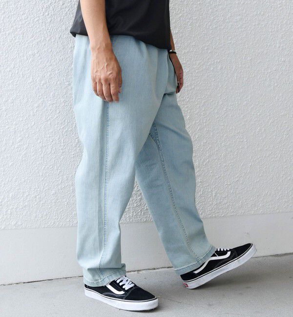 SHIPS any「【SHIPS any別注】Gramicci: オーガニックコットン ルーズテーパード ストレッチ デニム パンツ◇」|デニム|