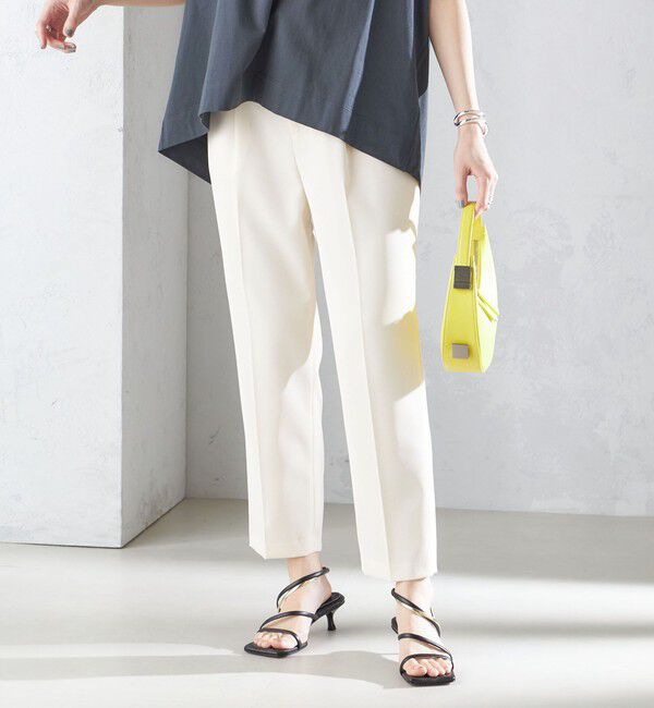 SHIPS for women「〈手洗い可能〉強撚 へビー ツイル テーパード パンツ 24SS ◇」|その他|オフホワイト