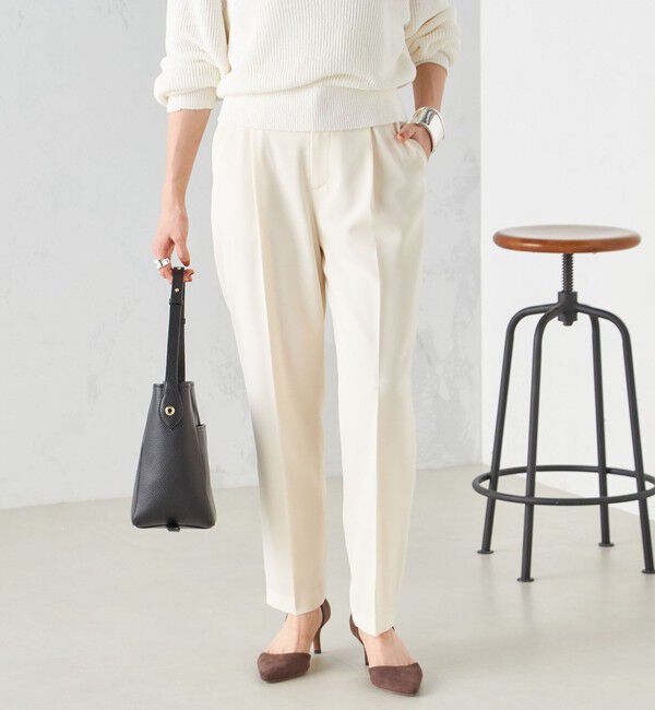 SHIPS for women「〈手洗い可能〉強撚 へビー ツイル テーパード パンツ 24SS ◇」|その他|