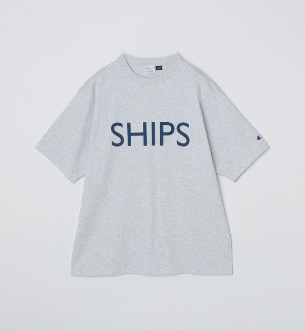 SHIPS「【SHIPS別注】Champion: SHIPS ロゴ プリント Tシャツ」|Tシャツ・カットソー|