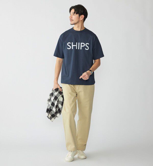 SHIPS「【SHIPS別注】Champion: SHIPS ロゴ プリント Tシャツ」|Tシャツ・カットソー|