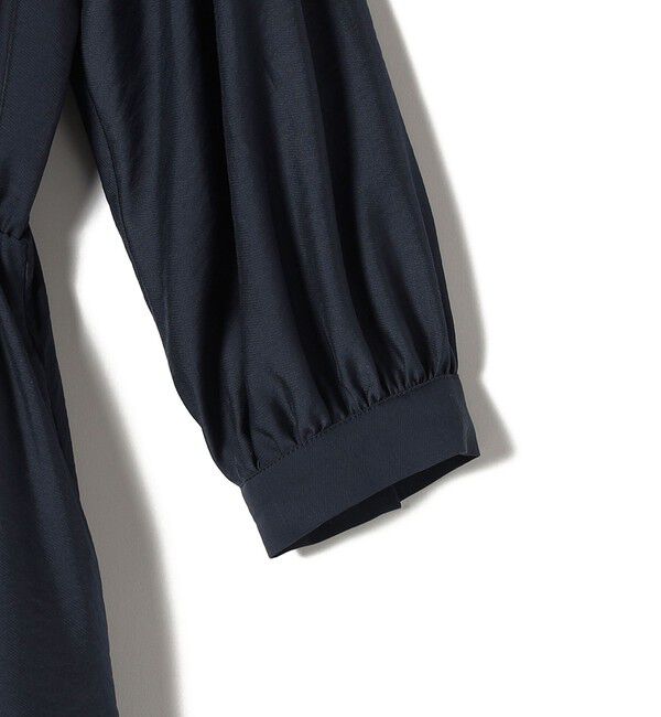 SHIPS for women「〈手洗い可能〉ネック ギャザー 7分袖 ボウタイ ワンピース」|ワンピース|