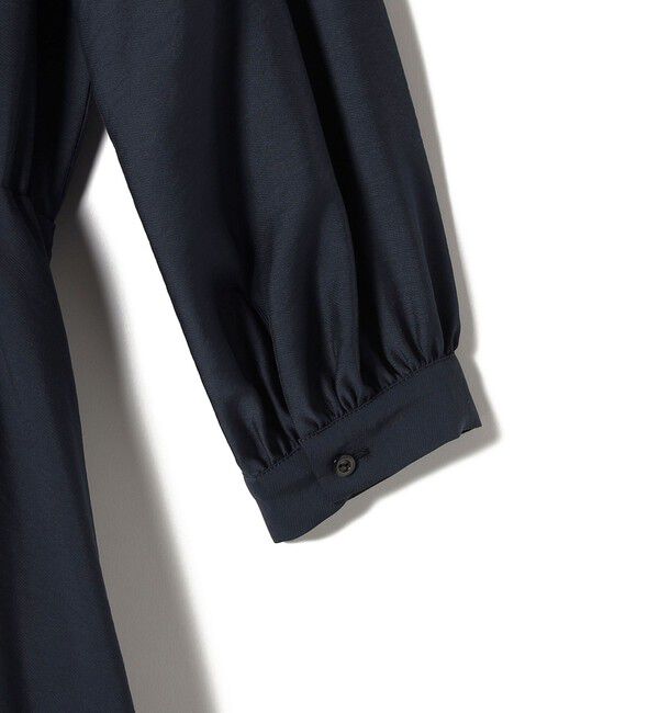 SHIPS for women「〈手洗い可能〉ネック ギャザー 7分袖 ボウタイ ワンピース」|ワンピース|