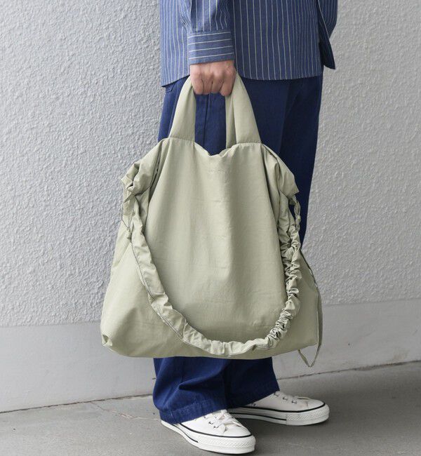 SHIPS any「SHIPS any: 3WAY ナイロン ギャザー ショルダーバッグ (ユニセックス)◇」|ショルダー・メッセンジャー|