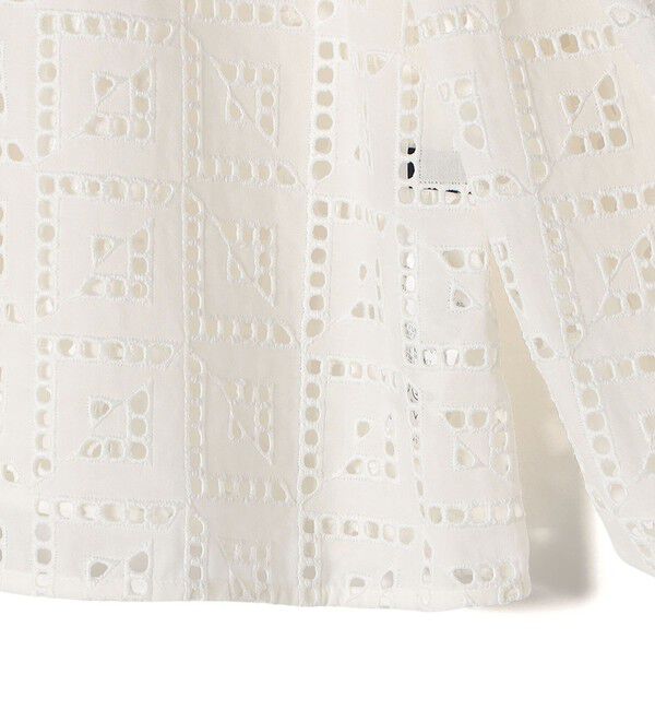 SHIPS for women「〈手洗い可能〉Broche スクエア レース 2WAY ブラウス」|シャツ・ブラウス|