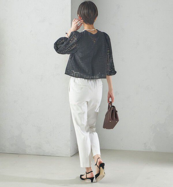 SHIPS for women「〈手洗い可能〉Broche スクエア レース 2WAY ブラウス」|シャツ・ブラウス|