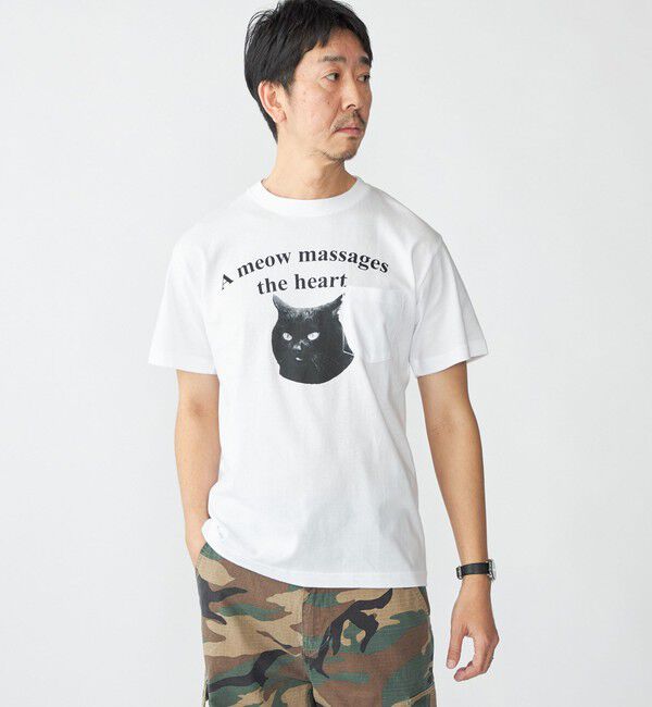 SHIPS「【WEB限定/SHIPS別注】Regency Works: キャット ポケット Tシャツ」|Tシャツ・カットソー|