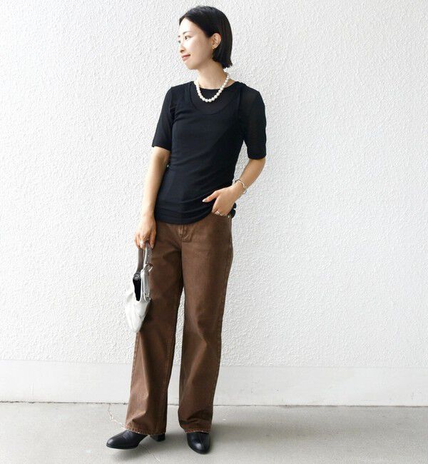 SHIPS for women「シアー フライス レイヤード TEE」|Tシャツ・カットソー|