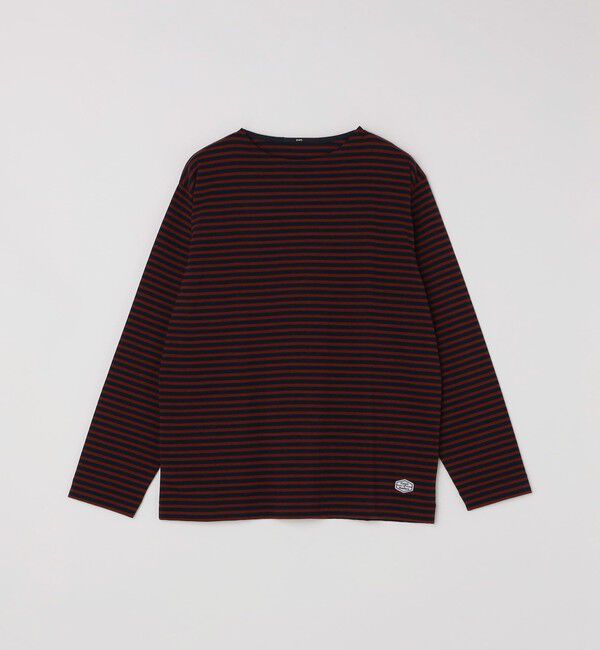 SHIPS「【WEB限定】SHIPS: バスク ボーダー ボートネック ワンポイントワッペン ロングスリーブ Tシャツ」|Tシャツ・カットソー|
