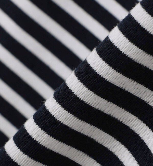 SHIPS「【WEB限定】SHIPS: バスク ボーダー ボートネック ワンポイントワッペン ロングスリーブ Tシャツ」|Tシャツ・カットソー|