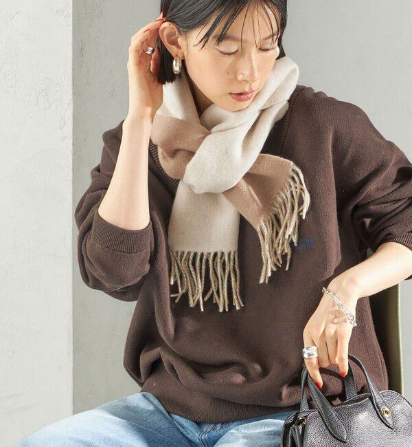 SHIPS for women「カシミヤ リバーシブル マフラー」|マフラー|オフホワイト