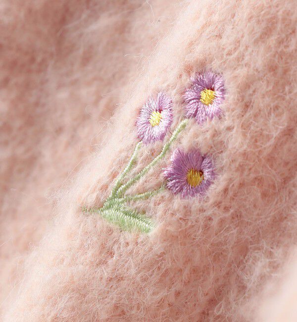 SHIPS KIDS「SHIPS KIDS:80～90cm / 〈洗濯機可能〉シャギー エンブロイダリー ニット」|ニット・セーター|