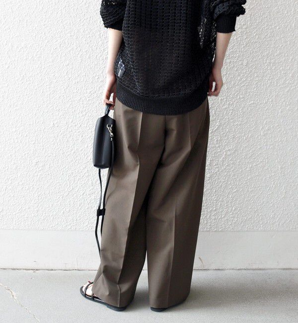 SHIPS any「《一部追加予約》SHIPS any:〈手洗い可能〉2タック ワイド パンツ」|スラックス|